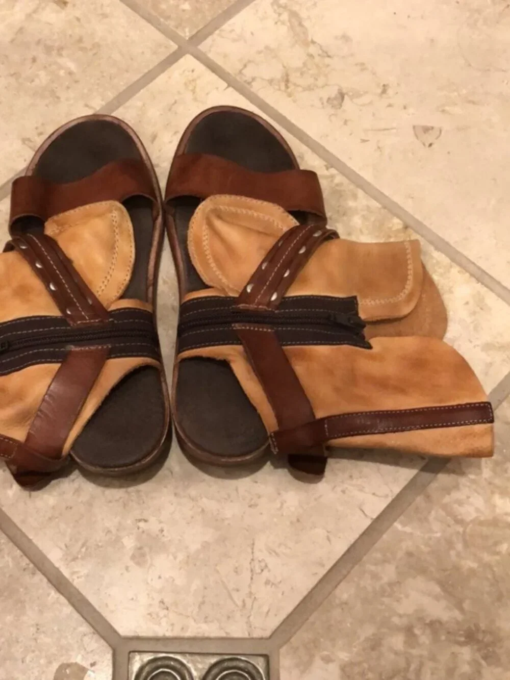Free People Everything Went West leather studded harness bootie gladiator sandal